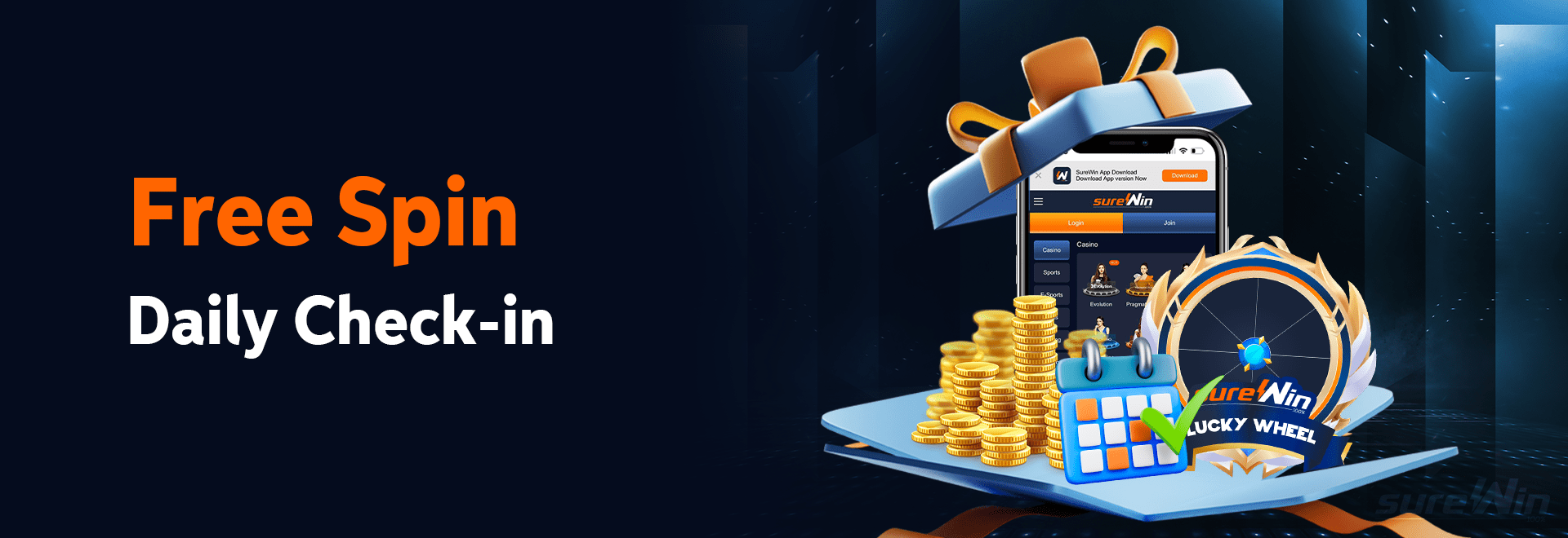 Free Spin Daily Check-in Bonus — sureWin Singapore
