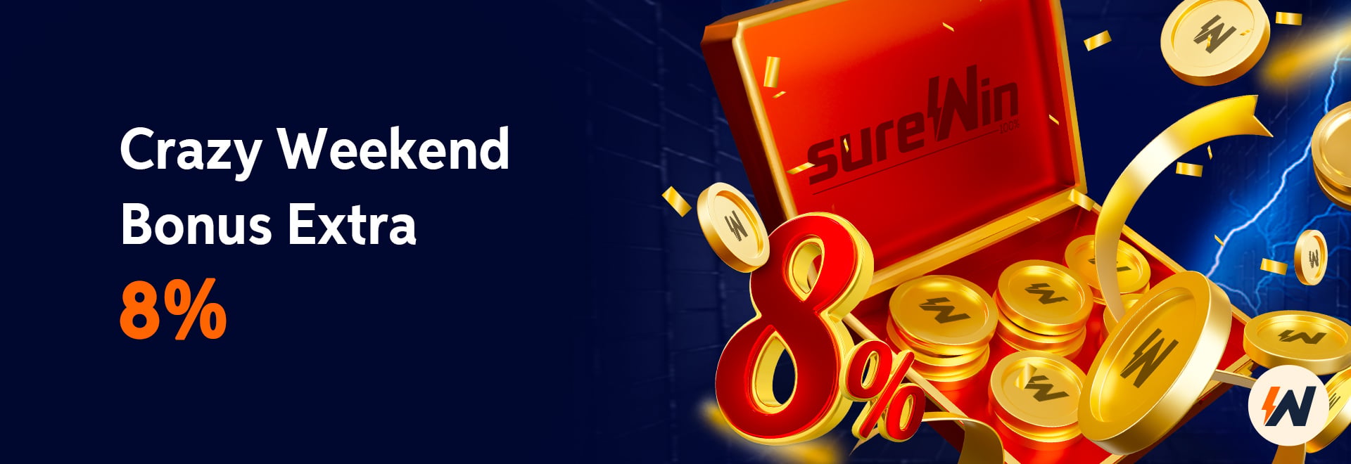 Crazy Weekend Bonus Extra 8% — sureWin Singapore