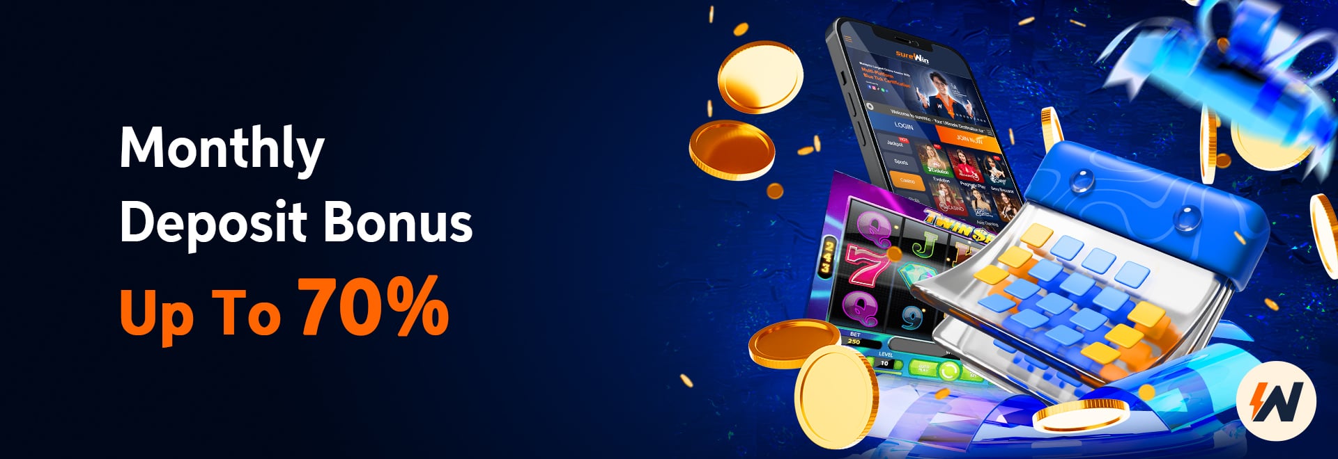 Monthly Deposit Bonus Up to 70% — sureWin Singapore